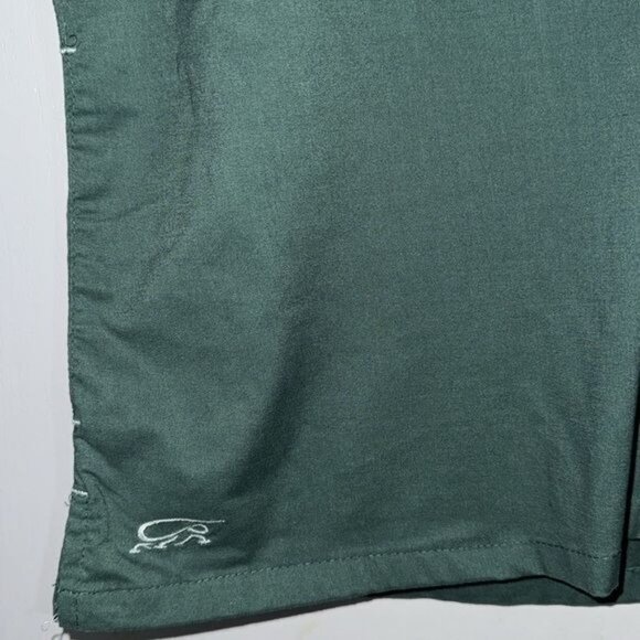 Iguana Med Womens V-Neck Scrub Top Size L Green & White Polyester - Picture 4 of 8